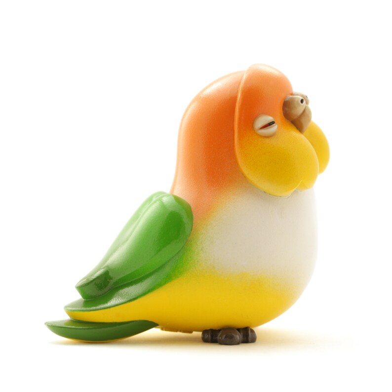 WHITE BELLIED CAIQUE baby caique art toy toy bird toy Etsy