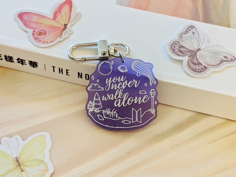 BTS Inspired Keychains /'You never walk alone/' /& /'Sea/'