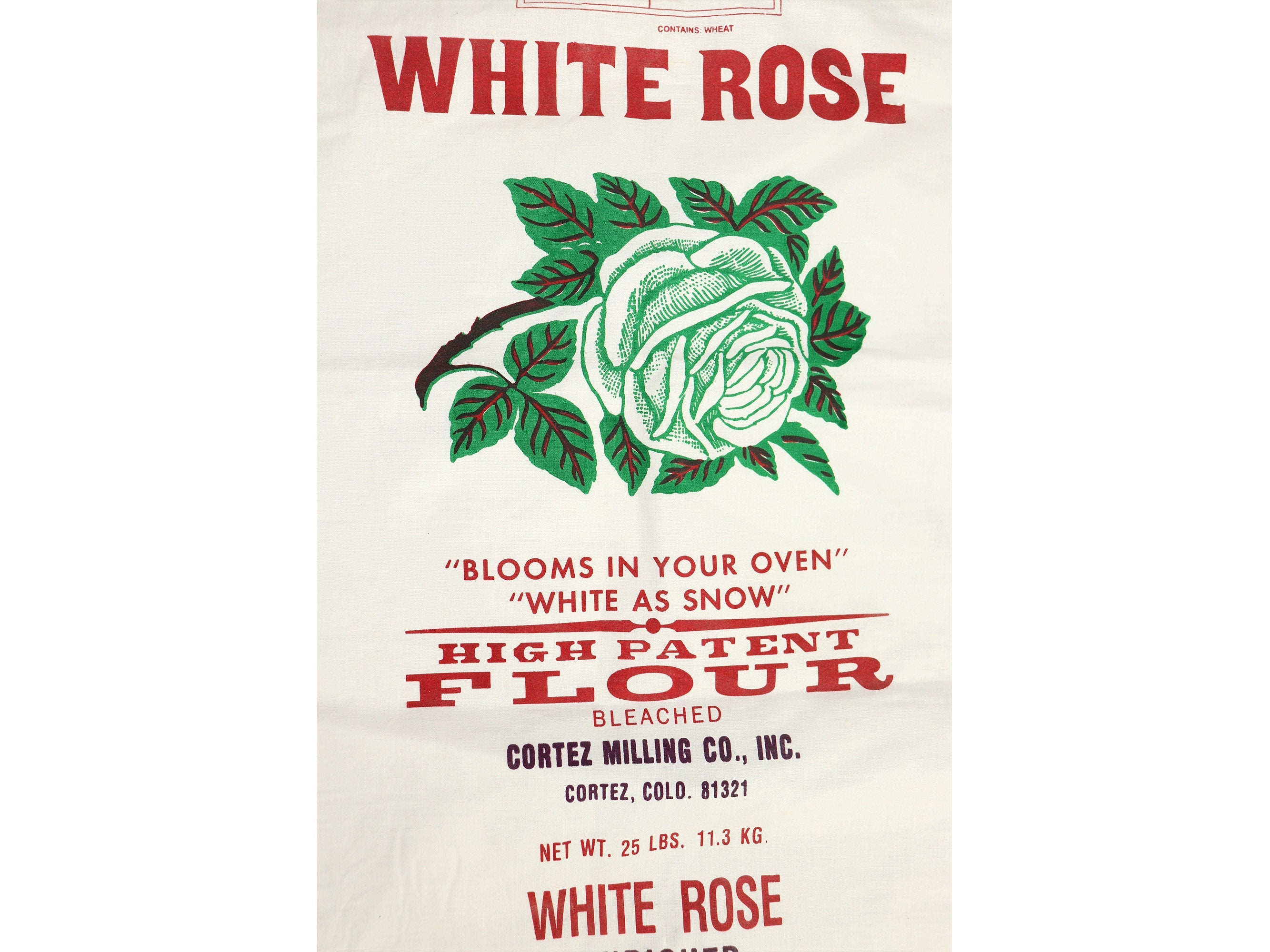 Empty White Rose Flour Sacks 25lb 50lb Cortez Milling image