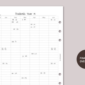 Printable A5 Yearly Tracker Two Page Spread Yearly Overview - Etsy