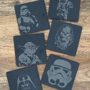 Star Wars slate drink coasters