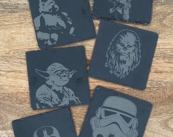 Star Wars slate drink coasters