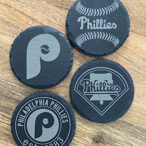 Phillies Slate Drink Coasters