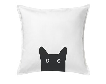 Cat pillow | Etsy black cat throw pillow
