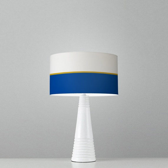 navy and gold lamp shade
