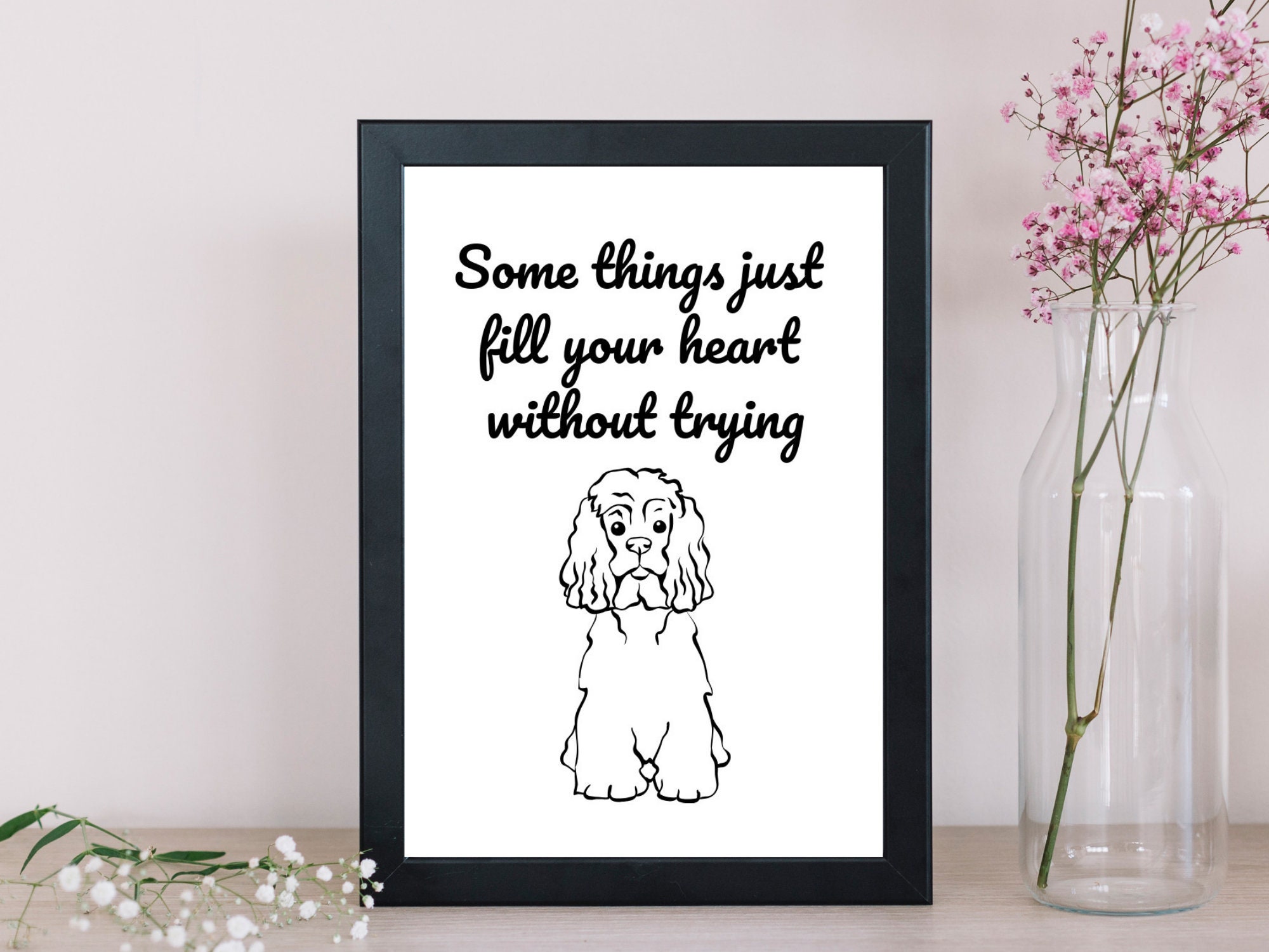 Dog Quote Print printable wall art dog print digital | Etsy