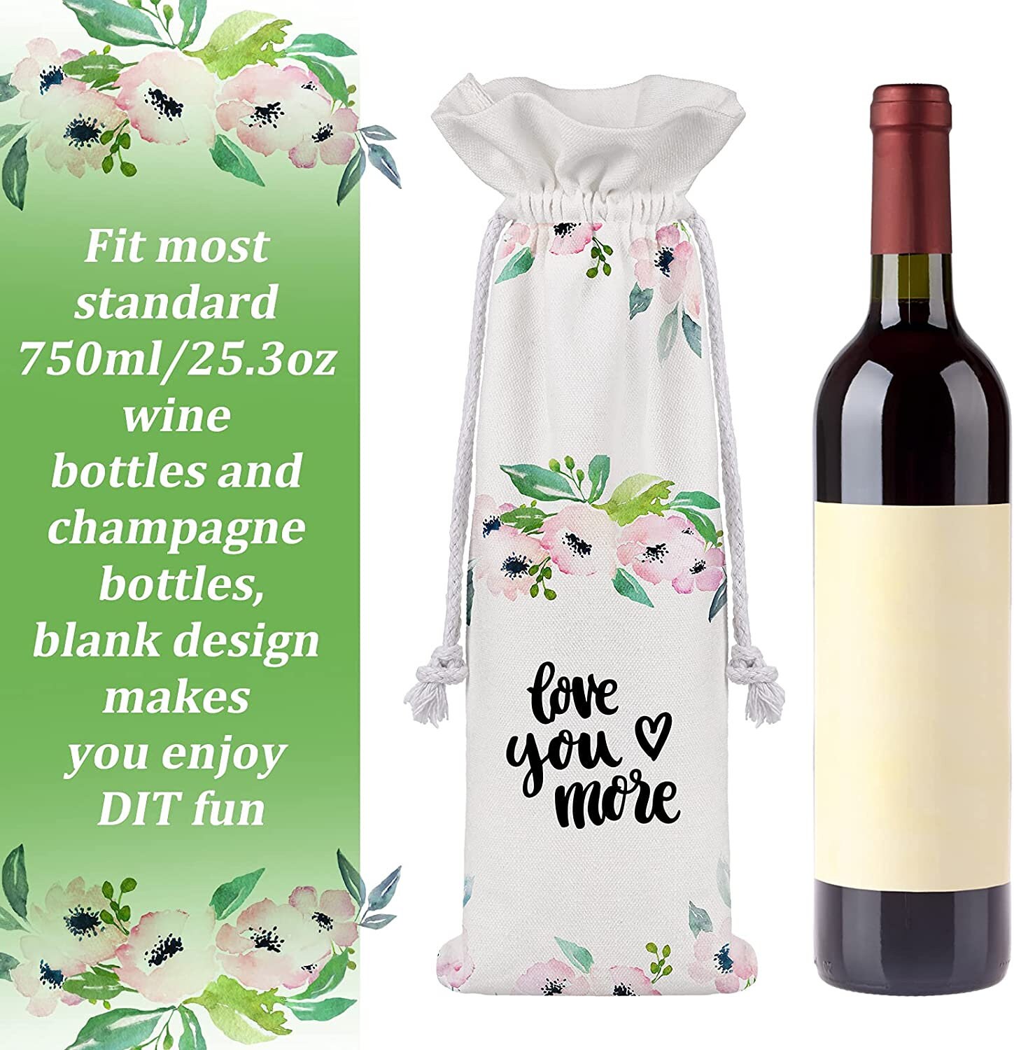 Wine Bottle Gift Bag Etsy