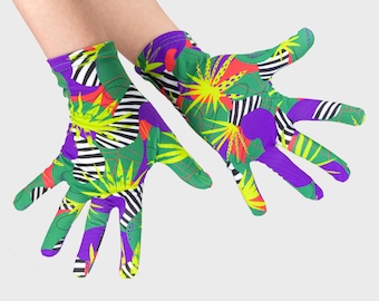 Guanti di moda jungle, guanti da donna lavabili, guanti sottili per ragazze, guanti da esterno, guanti per interni, guanti per lo shopping, guanti fatti a mano
