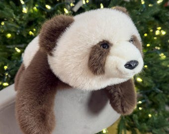 14" Weighted Panda Plush (Adjustable 1-5 lb) – Realistic Brown Panda – Sensory Stuffed Animal
