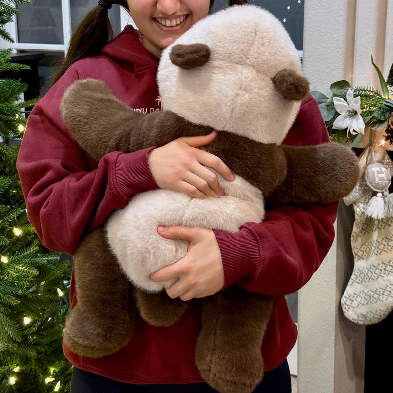 24" Weighted Panda Plush (Adjustable 2-13 lb) – Realistic Brown Panda – Sensory Stuffed Animal image 3