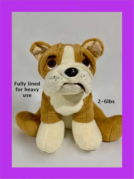 weighted stuffed dog
