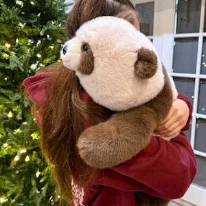 24" Weighted Panda Plush (Adjustable 2-13 lb) – Realistic Brown Panda – Sensory Stuffed Animal image 2