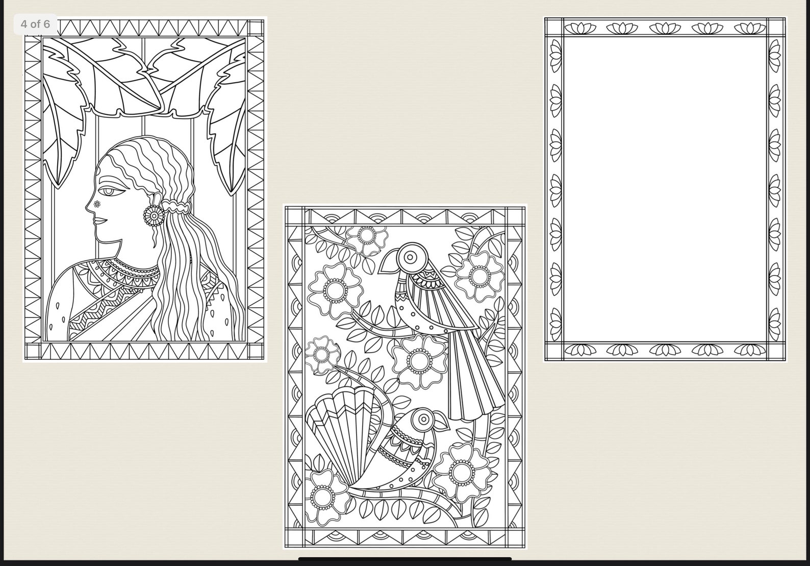 Printable MADHUBANI Art Kit INSTANT DOWNLOAD For Kids And Etsy M xico printable-madhubani-art-kit-instant-download-for-kids-and-etsy-m-xico