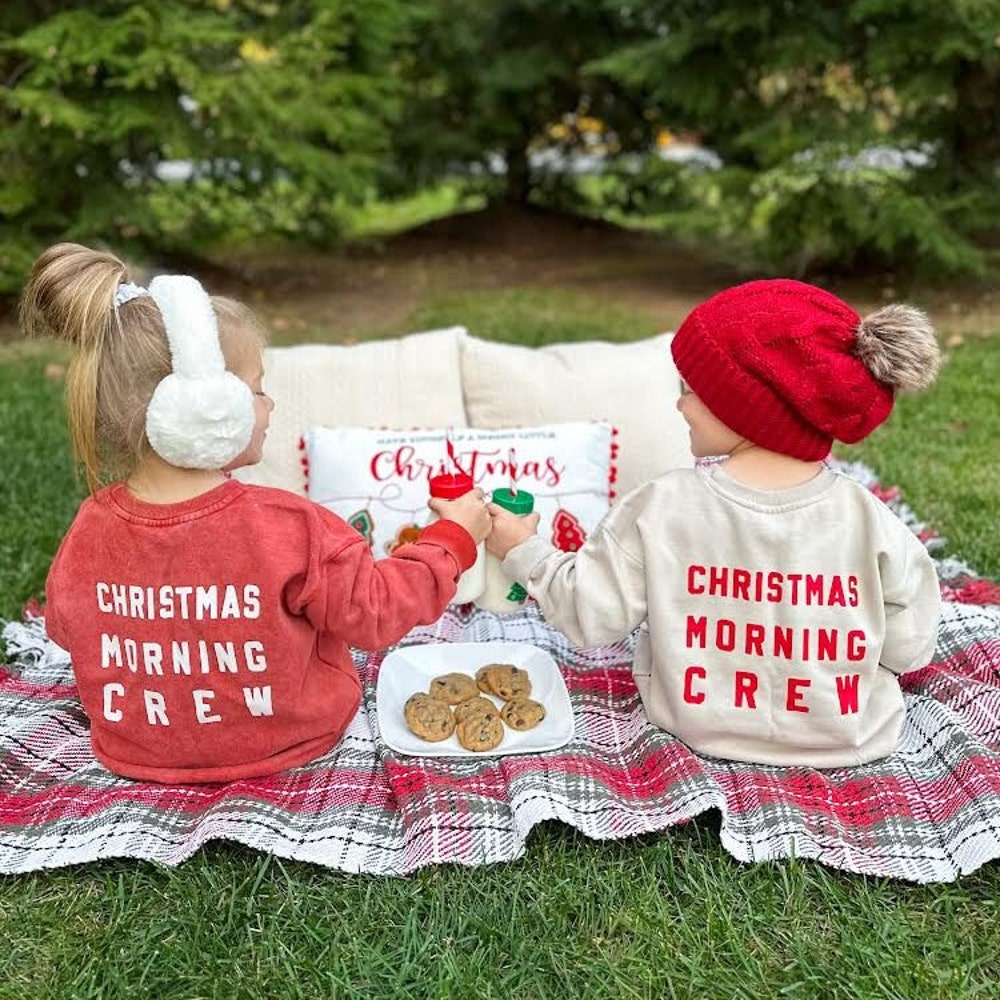 Christmas Morning Christmas Morning Crew Child Comfort Crewneck - Neutral | Christmas Morning Crew | Baby Christmas Sweatshirt | Toddler Christmas Outfit Christmas Outfit Gifts For Day Realtorgift