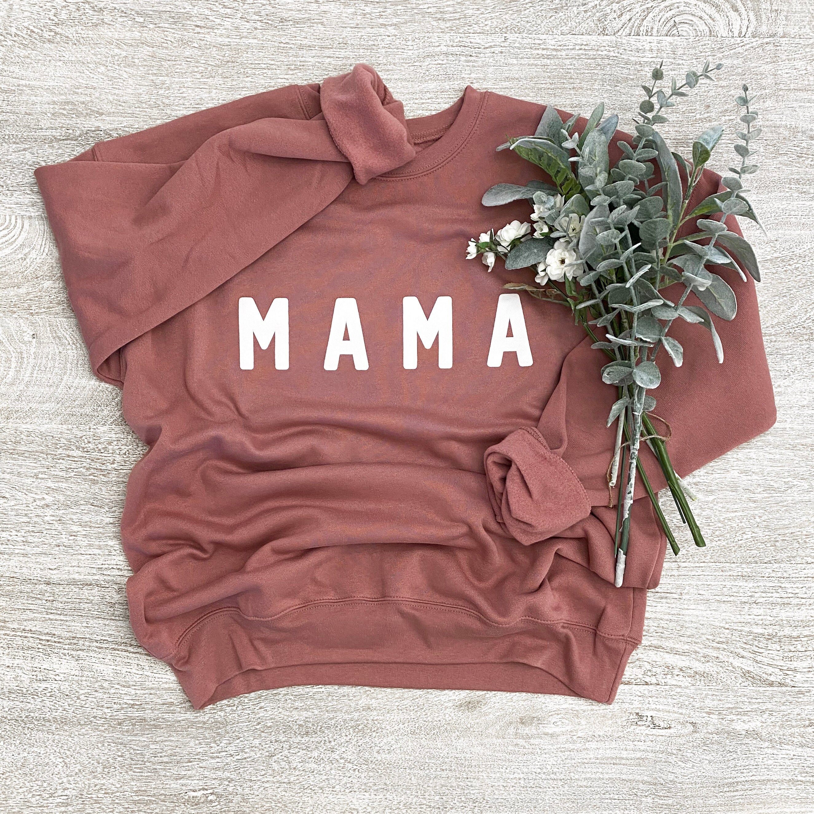 Mama Bold Print Fleece Crewneck 