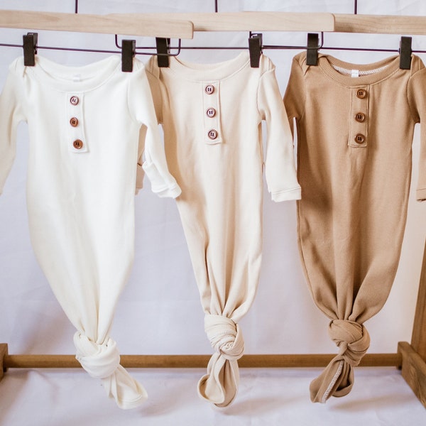 Knotted Baby Gowns Etsy