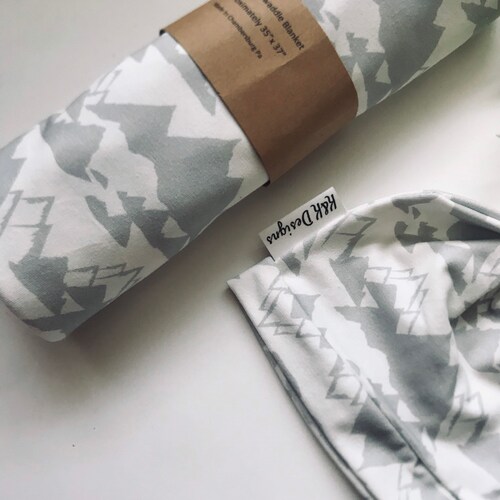 Organic Wolf Baby Swaddle Set Etsy