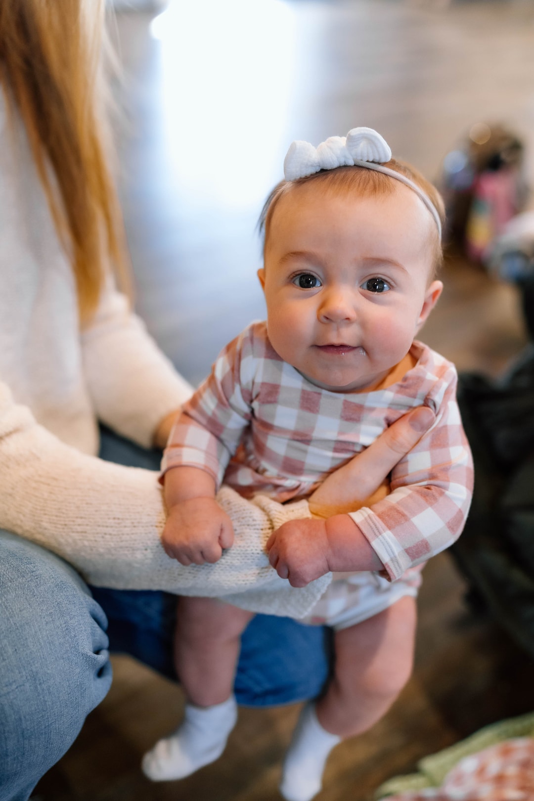 Kyte Baby Bubble Romper - Gingham Thistle main image 0