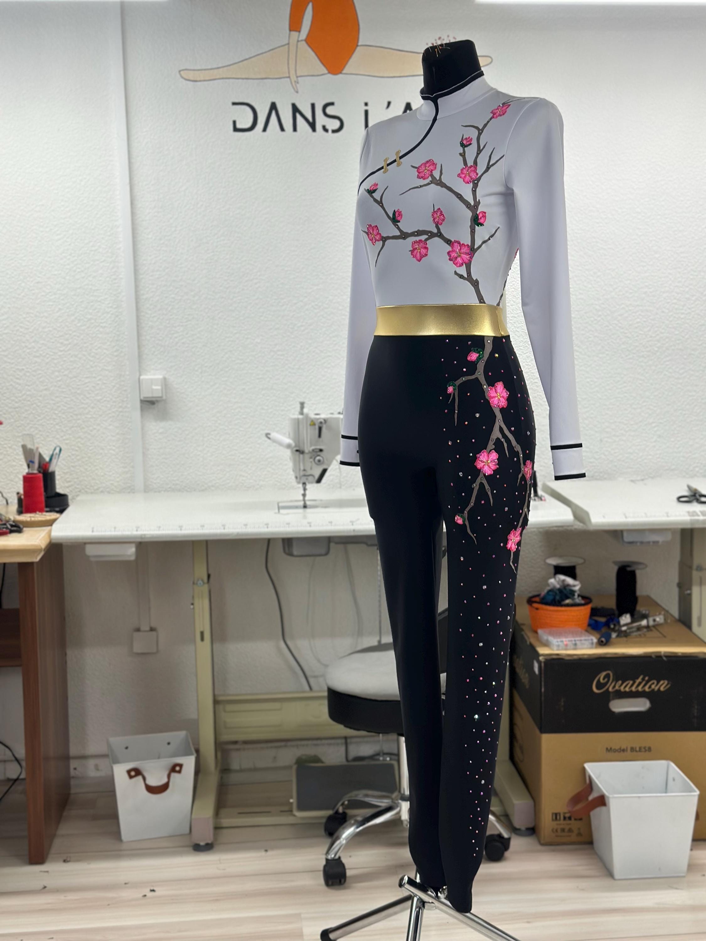 Sakura Japanese Style Rhinestone Leotard for Aerial Silks and Aerial ...