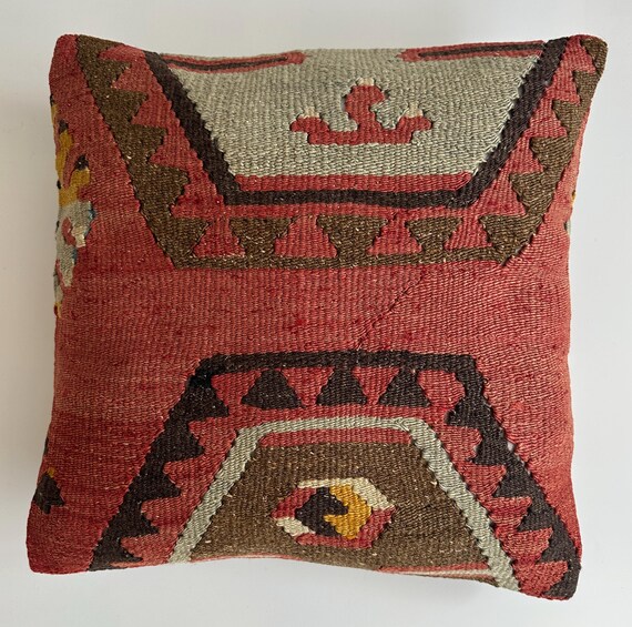 Buy Handmade Cushion Cover, Turkish Rug Cushion, Kilim Rug Cushion