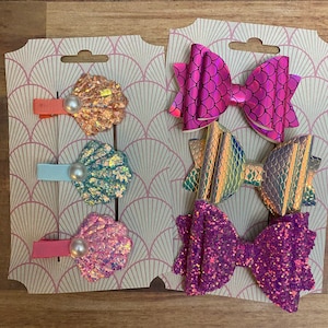 Mermaid Scale Hair Bows & Clips