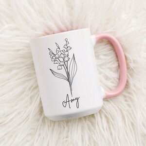 Birth Month Flower Mug | personalizable gifts | gifts for her