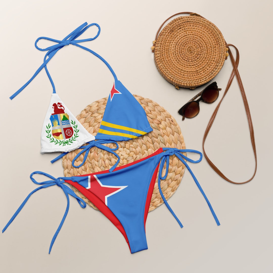 Aruba String Bikini, Coat of Arms, Flag, Summer, Swimwear, Caribbean