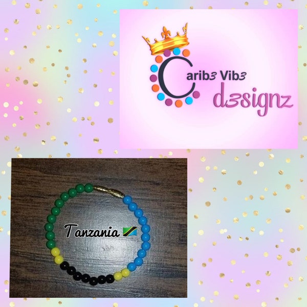 Tanzania flag bracelet/anklet