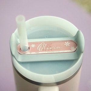 Personalized Tumbler Name Tag, 30oz Tumbler Name Tag, Tumbler Name Plate, Water Bottle Lid Topper