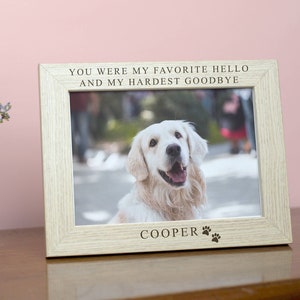 Pet Sympathy Gift Memorial Gift Frame for Loss of A Pet One Remembrance Picture Frame for Dog Cat