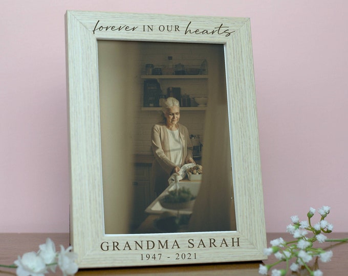 Sympathy Gift Photo Frame Personalized Memorial Gift for Loss of Loved One In Memory Picture Frame
