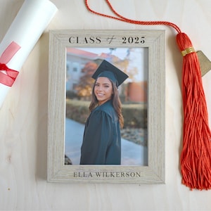 Custom Graduation Picture Frame, Senior College Graduation Gift, Personalized Custom Gift for Graduate, Class of 2025 Gift, High School Grad