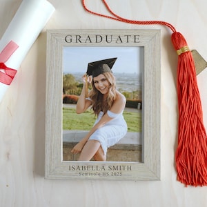 Custom Graduation Picture Frame, Senior College Graduation Gift, Personalized Custom Gift for Graduate, Class of 2025 Gift High School Grad