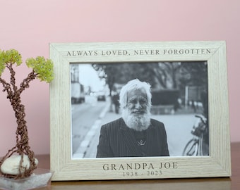 Marco de fotos de regalo de condolencias Regalo conmemorativo personalizado por la pérdida de un ser querido Marco de fotos en memoria