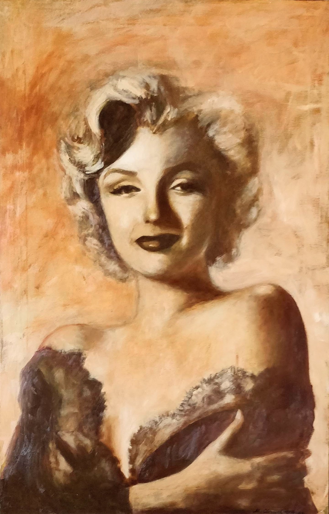 Portrait "pretty Woman" / Oil on Canvas / 84x54 / Marilyn Monroe - Etsy UK