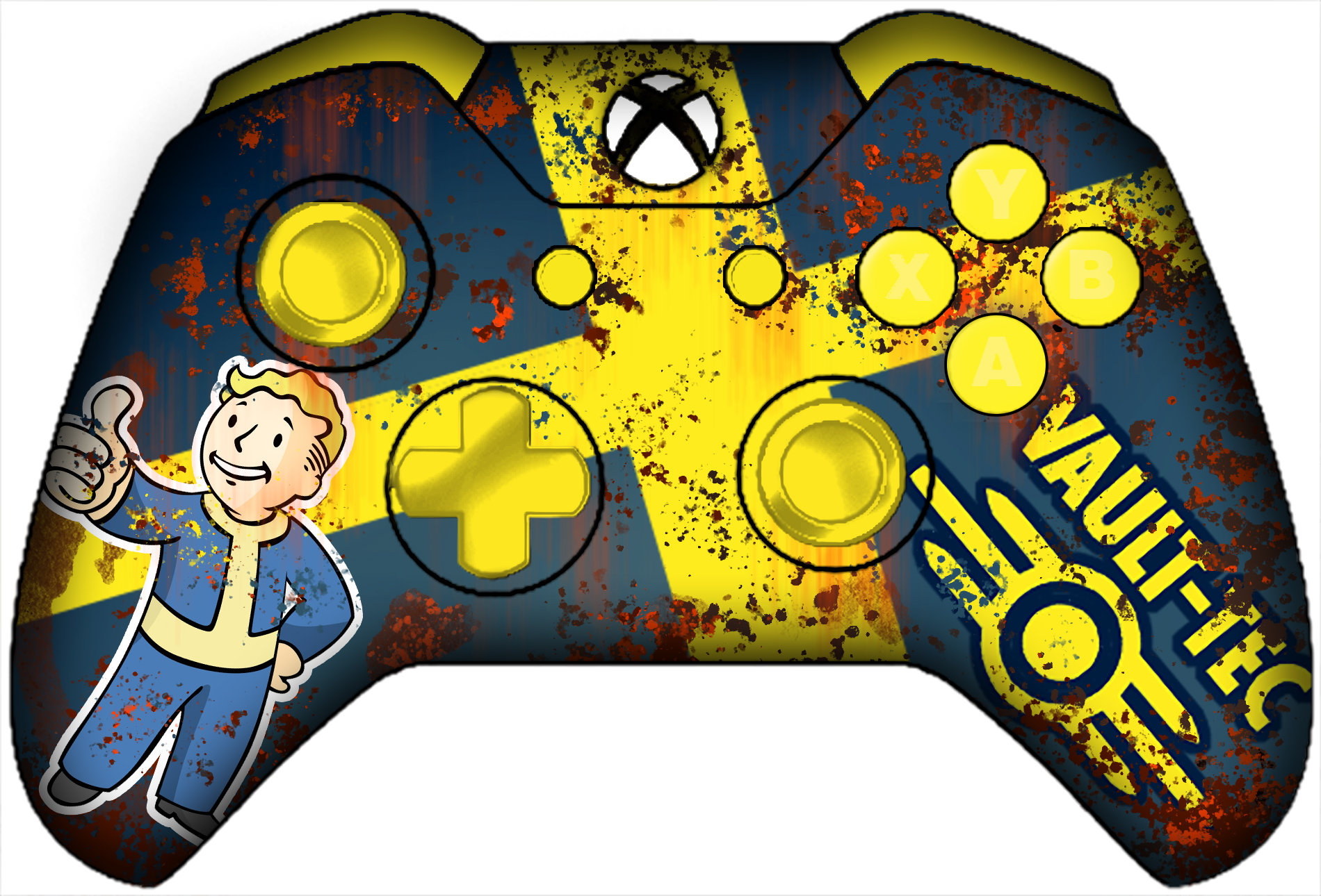 Manette Fabriquee A La Main Fallout Inspired Xbox Etsy Canada