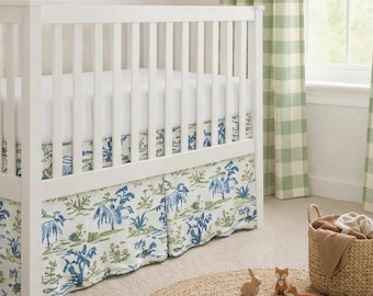 Benutzerdefinierte Krippe Rock | Maßgeschneiderte Kinderzimmer Bettwäsche | Baby Mädchen Kinderzimmer Dekor