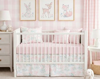 Benutzerdefinierte Krippe Rock | Maßgeschneiderte Kinderzimmer Bettwäsche | Baby Mädchen Kinderzimmer Dekor