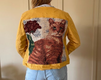 Upcycled Jacket - Orange Cat