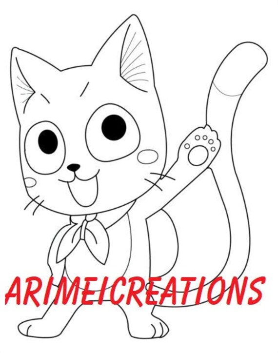 Six Anime Fairy Tail Cricut And Silhouette Happy Plue Digital Etsy