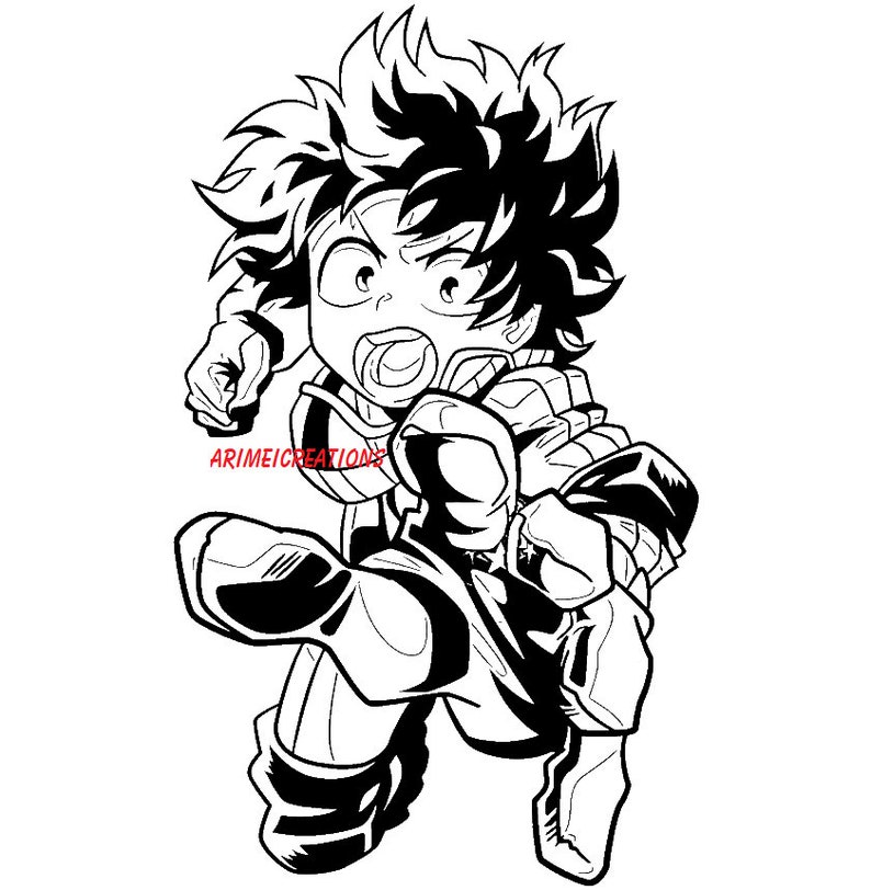 Five Anime My Hero Academia Cricut and Silhouette Izuku | Etsy