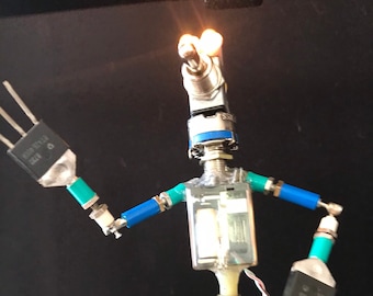 Lighted Robot Sculpture "Sparky Gillespie”