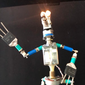 Lighted Robot Sculpture "Sparky Gillespie”