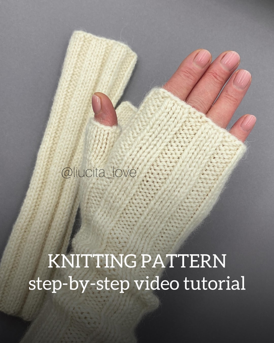 Knitting Pattern – Fingerless Gloves for Women | Ribbed Mittens PDF ...