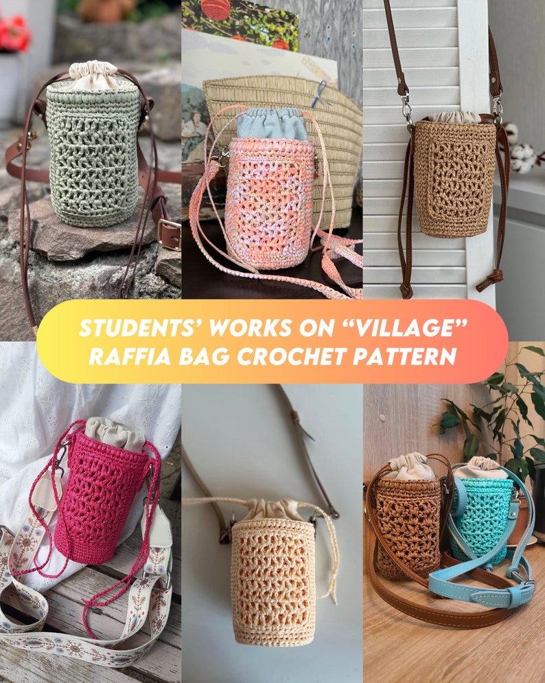 Raffia Mini Bag Crochet Pattern PDF, Step-by-step Video Tutorial ...