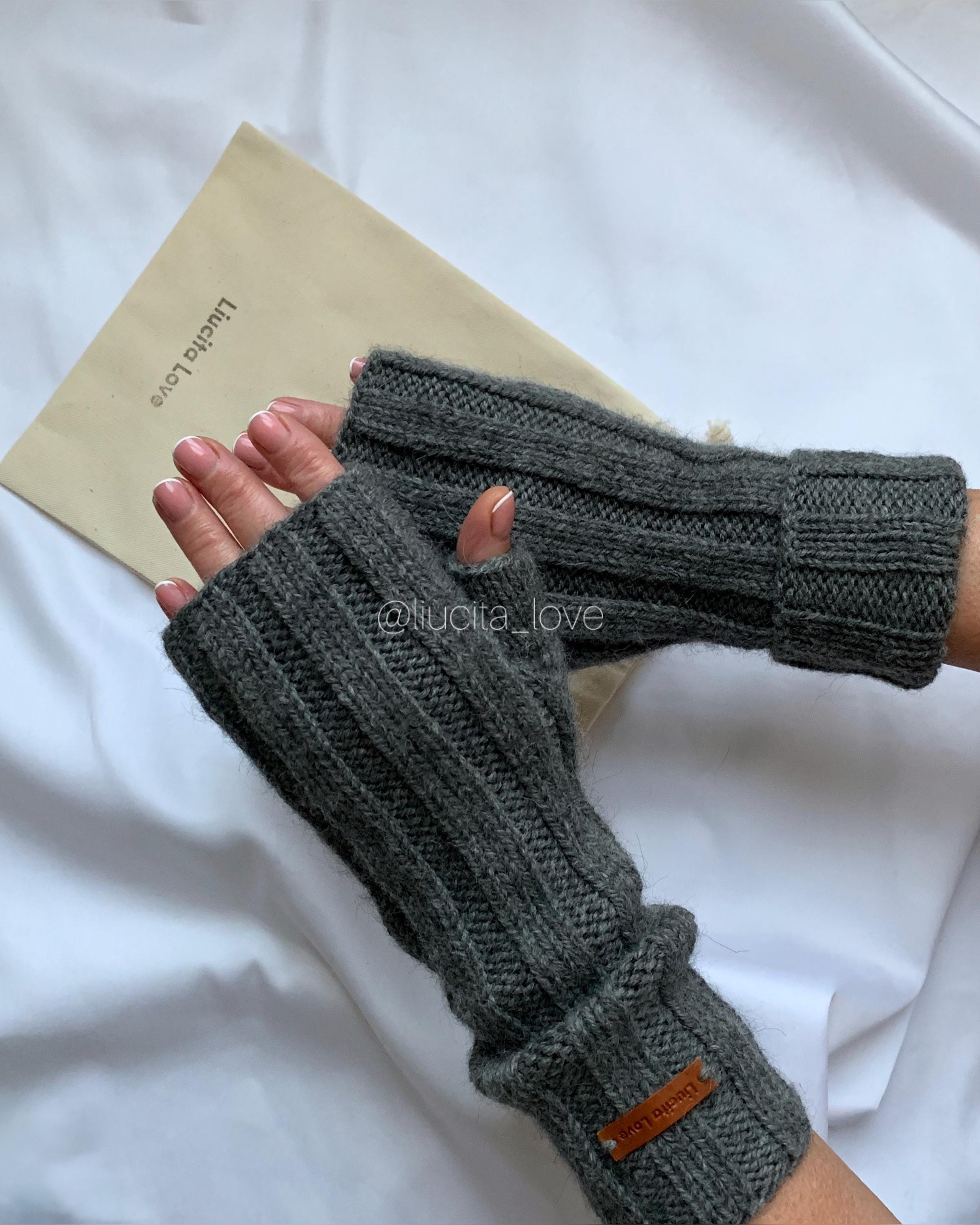 Knitting Pattern – Fingerless Gloves for Women | Ribbed Mittens PDF ...