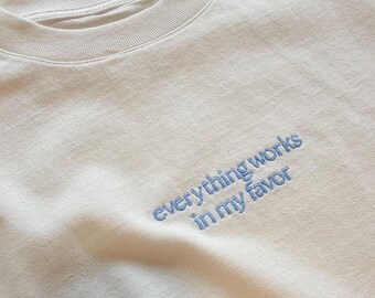 Custom Embroidered T-Shirt: Minimalist Text, Cotton Tee