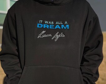 Karan Aujla Embroidered Hoodie: "It Was All A Dream" Heavyweight Fleece