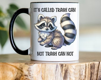 Funny Raccoon Mug, Raccoon Coffee Mug, Raccoon Gift, Sarcastic Humor, Funny School Mug Gifts, Dad Joke Coffee Mug, Trash Panda Weirdcore Mug