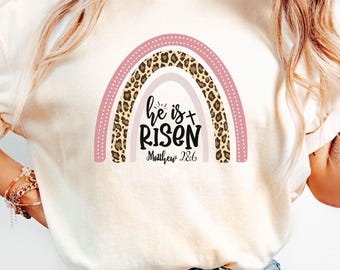 He Has Risen Shirt, Easter Shirt, Christian Shirt, Jesus Easter Shirt, Jesus Christ Easter, Faith Shirt, Religious Gift, Bible Verse Shirt